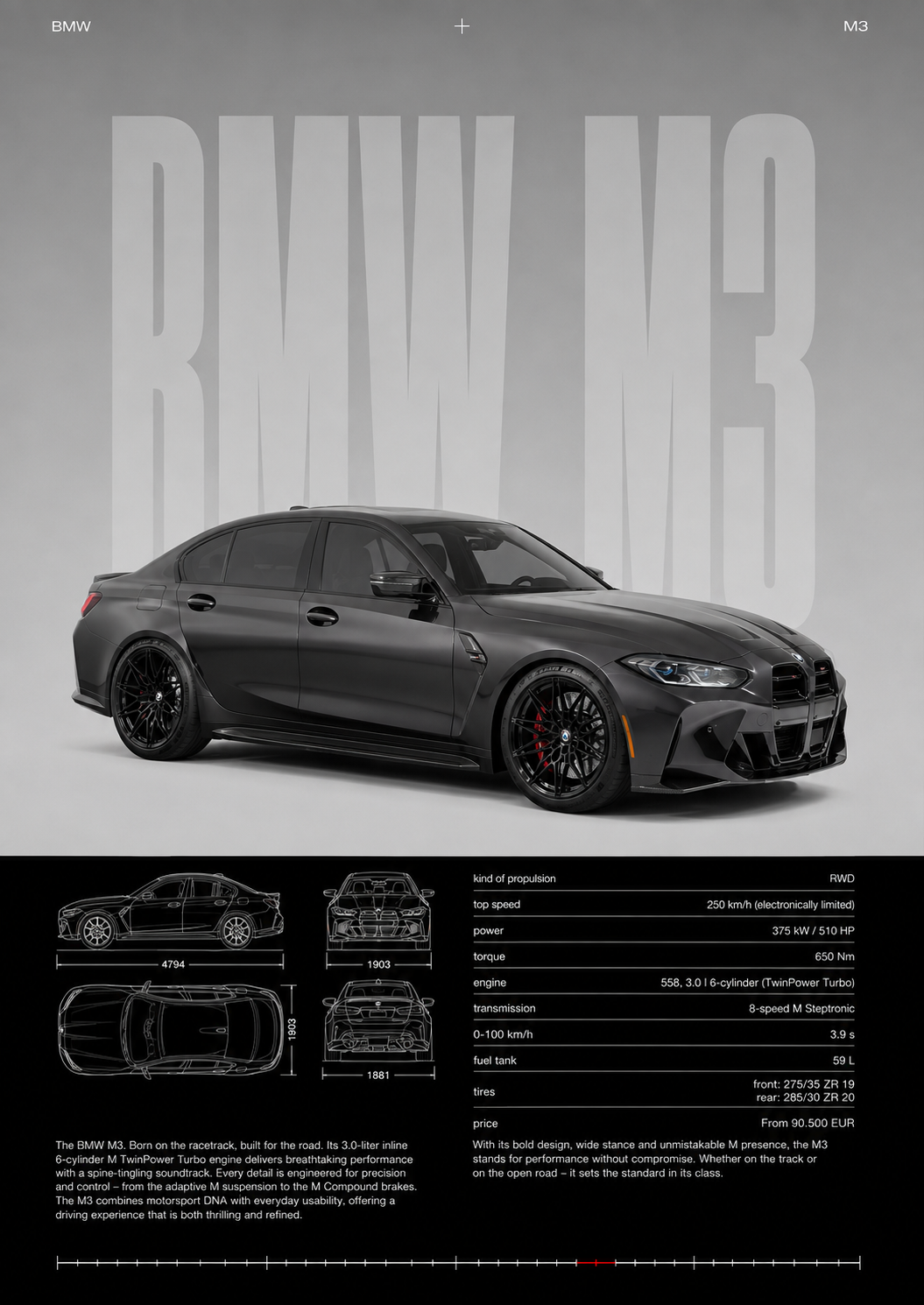 Affiche BMW M3
