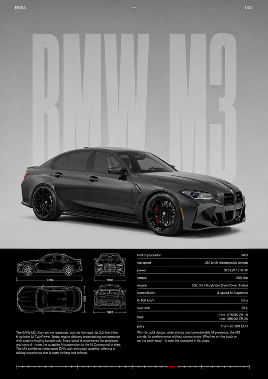 Affiche BMW M3