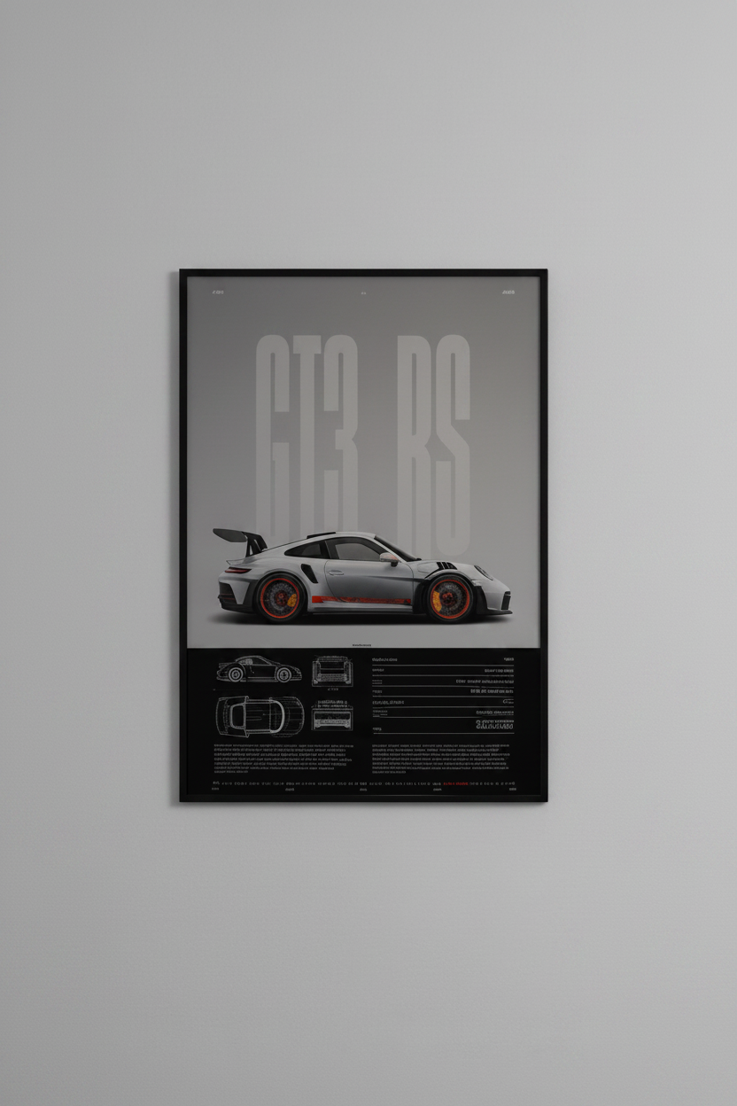 Pack 3 affiche Porsche 911 GT3-RS !