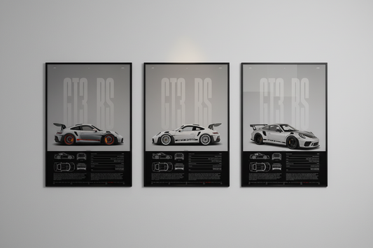 Pack 3 affiche Porsche 911 GT3-RS !