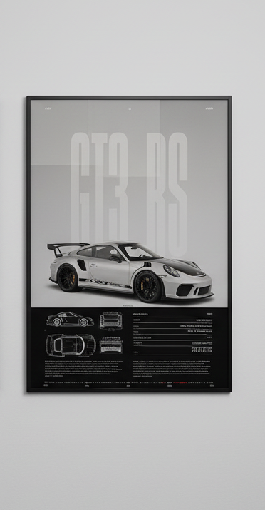 Pack 3 affiche Porsche 911 GT3-RS !