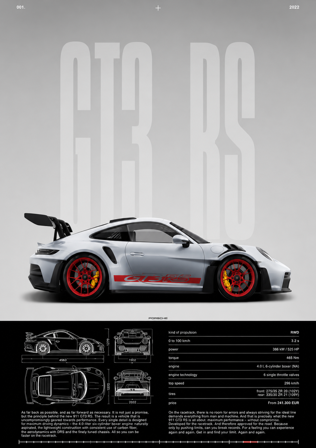 Pack 3 affiche Porsche 911 GT3-RS !