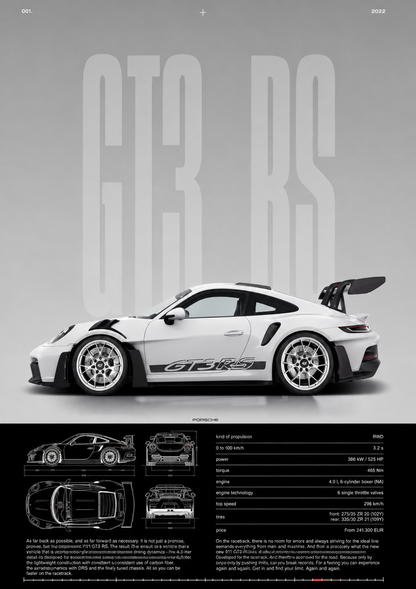 Affiche Porsche 911 GT3-RS