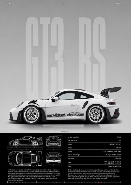 Affiche Porsche 911 GT3-RS