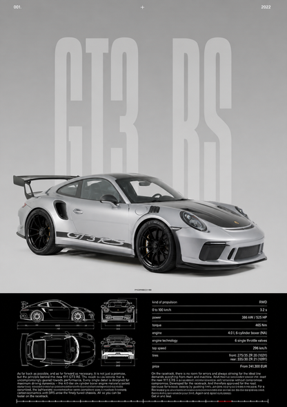 Pack 3 affiche Porsche 911 GT3-RS !