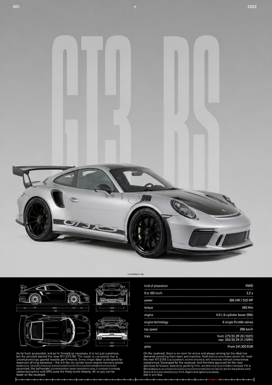 Affiche Porsche 911 GT3-RS