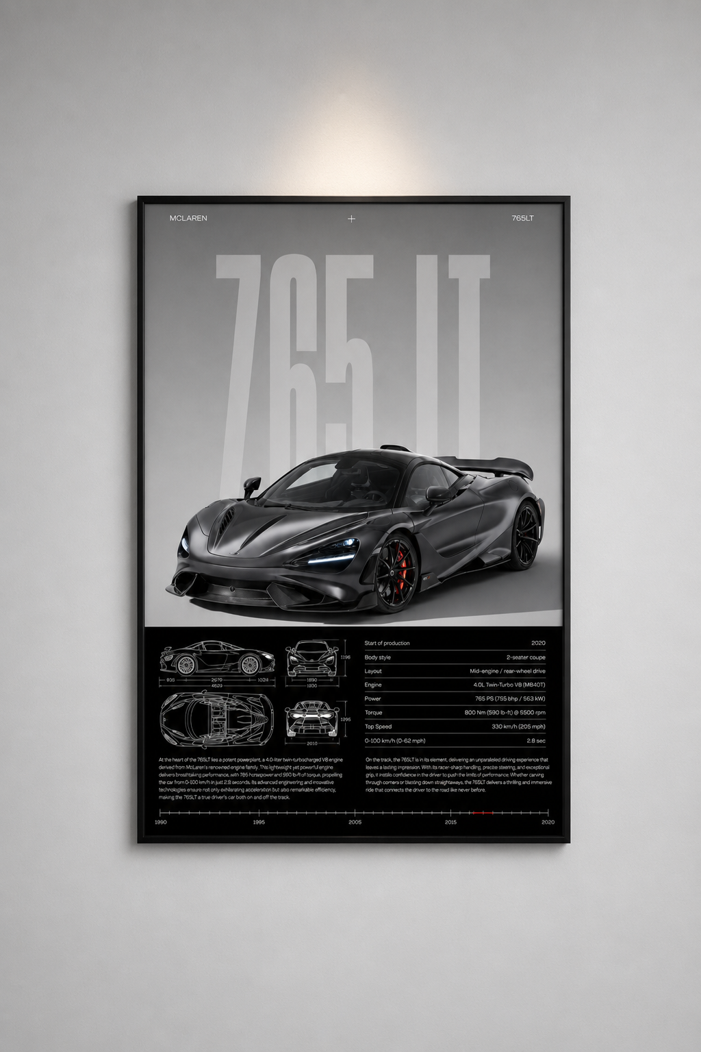 Affiche McLaren 765 LT