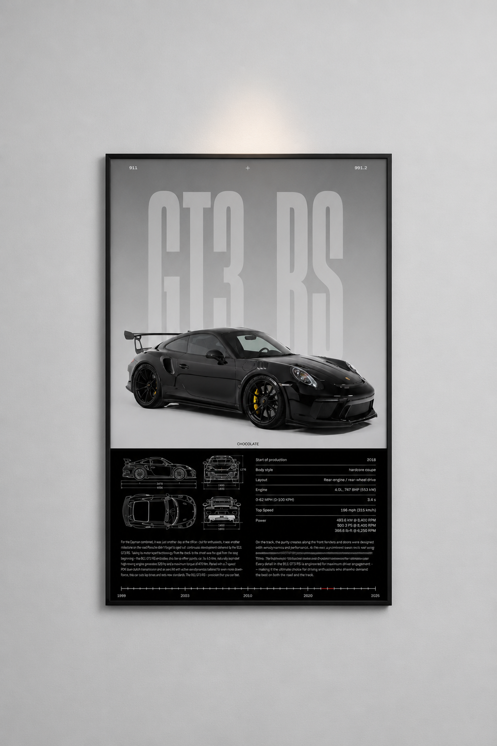 Affiche Porsche 911 GT3-RS