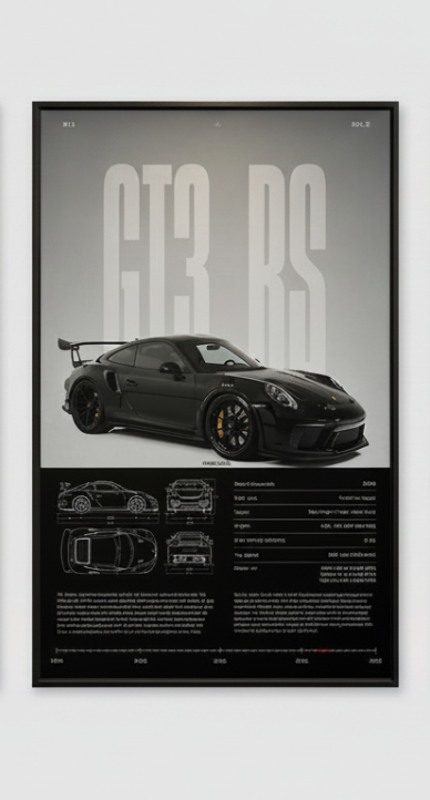 Affiche Porsche 911 GT3-RS